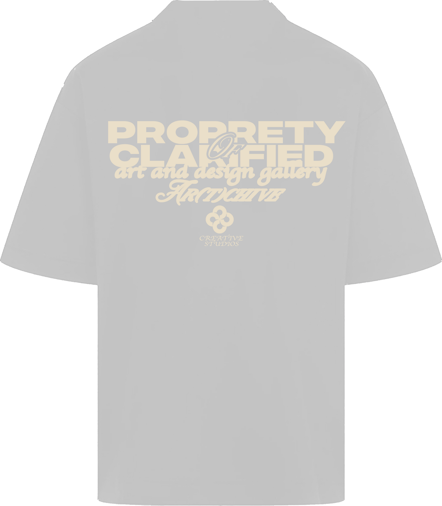 LIGHT GRAY BOXY-FIT TSHIRT