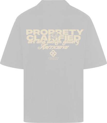 LIGHT GRAY BOXY-FIT TSHIRT