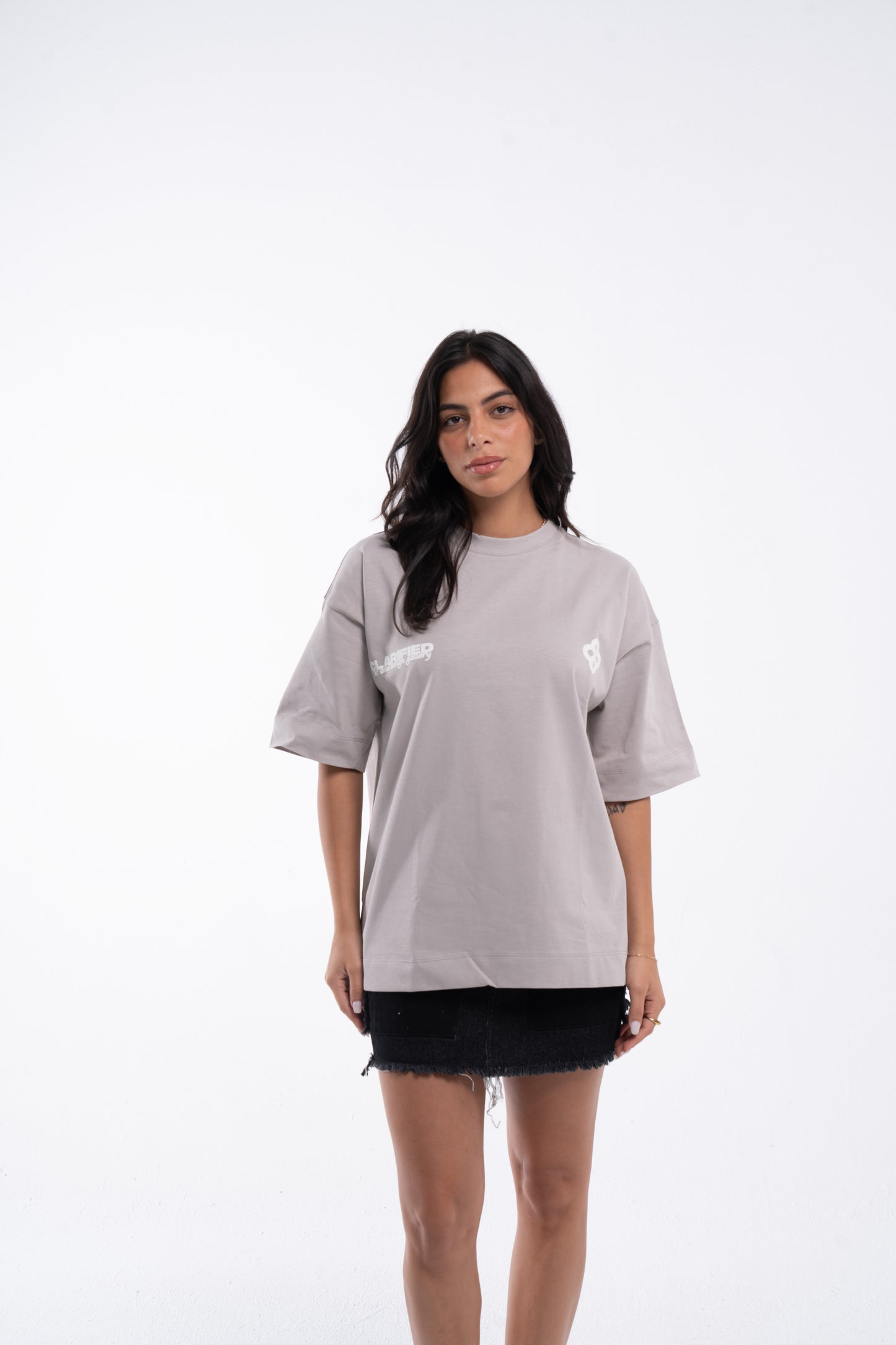 LIGHT GRAY BOXY-FIT TSHIRT