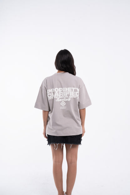 LIGHT GRAY BOXY-FIT TSHIRT
