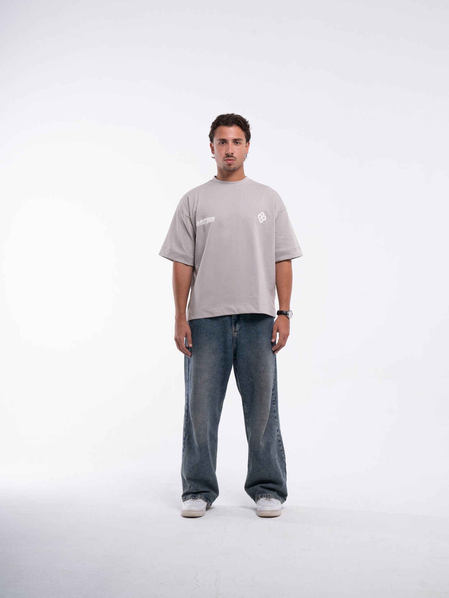 LIGHT GRAY BOXY-FIT TSHIRT