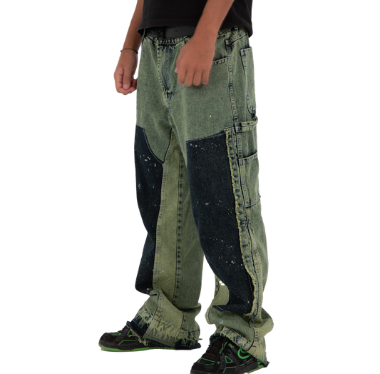 FLARE DENIM - GREEN "WOMEN"